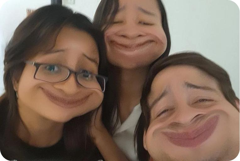 Oshin, Wine, and Alex at Wine’s birthday at BiggestLab